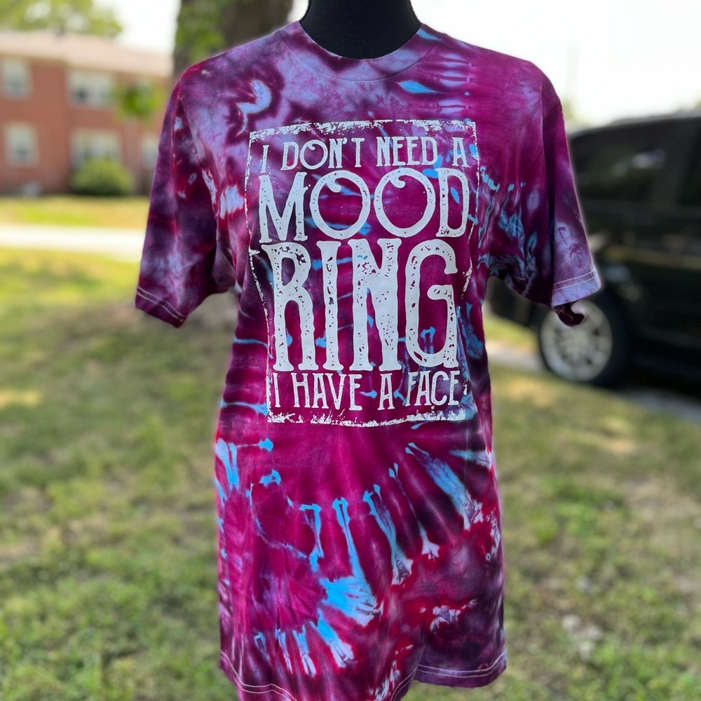Custom Handmade tie dye graphic tee unisex sz M